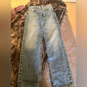 Levi's 501 women’s straight leg button up denim jeans size 24x30